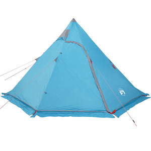 Tenda da Campeggio Tipi per 5 Persone Blu Impermeabile