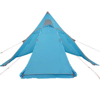 Tenda da Campeggio Tipi per 5 Persone Blu Impermeabile
