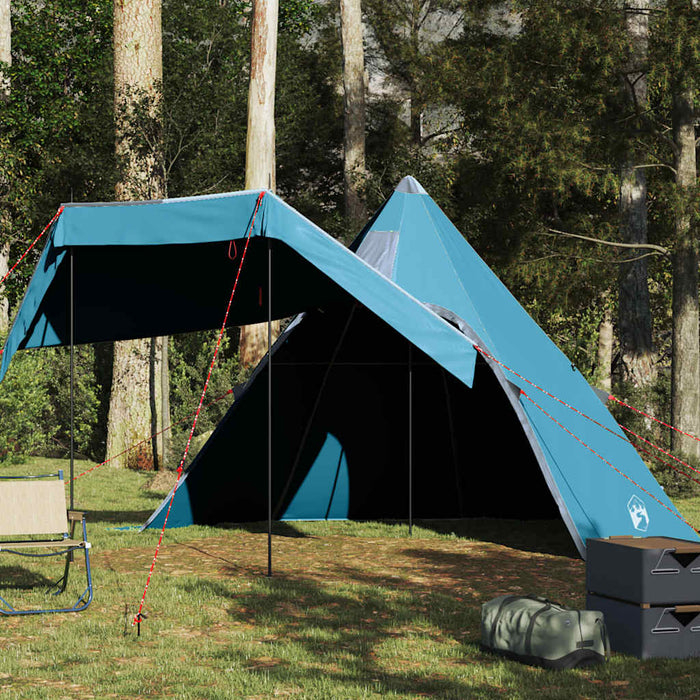 Tenda da Campeggio Tipi per 5 Persone Blu Impermeabile 4009408