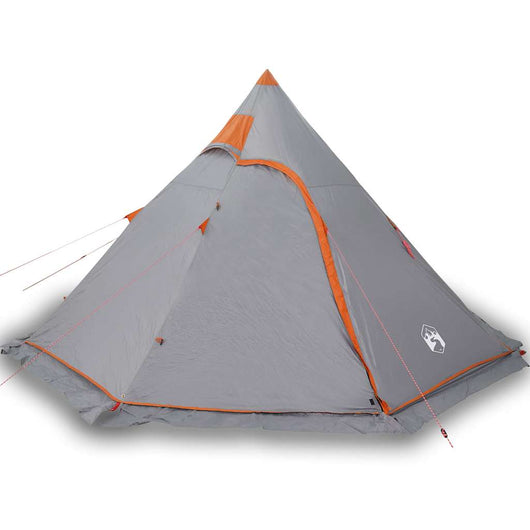Tenda da Campeggio Tipi per 5 Persone Grigia Impermeabile 4009409
