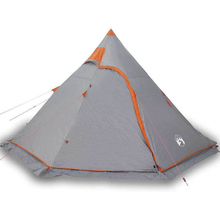 Tenda da Campeggio Tipi per 5 Persone Grigia Impermeabile