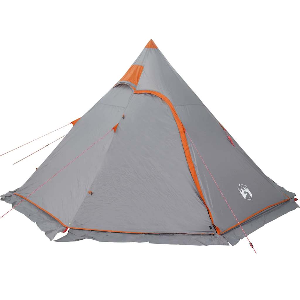 Tenda da Campeggio Tipi per 5 Persone Grigia Impermeabile 4009409