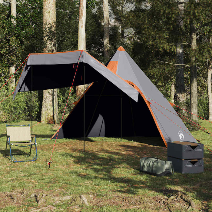Tenda da Campeggio Tipi per 5 Persone Grigia Impermeabile 4009409
