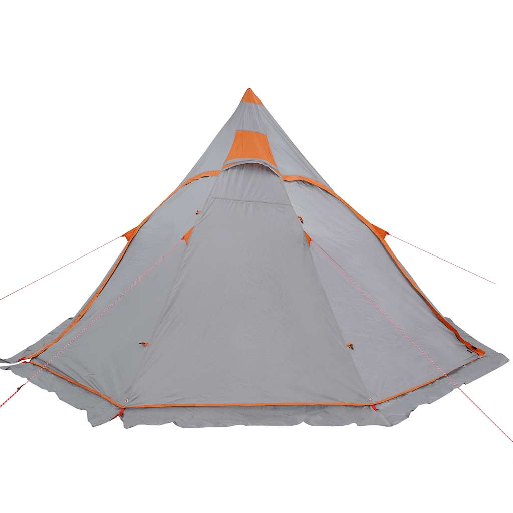 Tenda da Campeggio Tipi per 5 Persone Grigia Impermeabile
