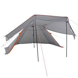 Tenda da Campeggio Tipi per 5 Persone Grigia Impermeabile 4009409