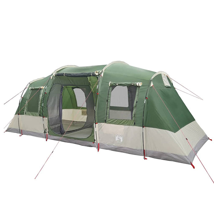 Tenda Familiare a Tunnel per 6 Persone Verde Impermeabile 4009416