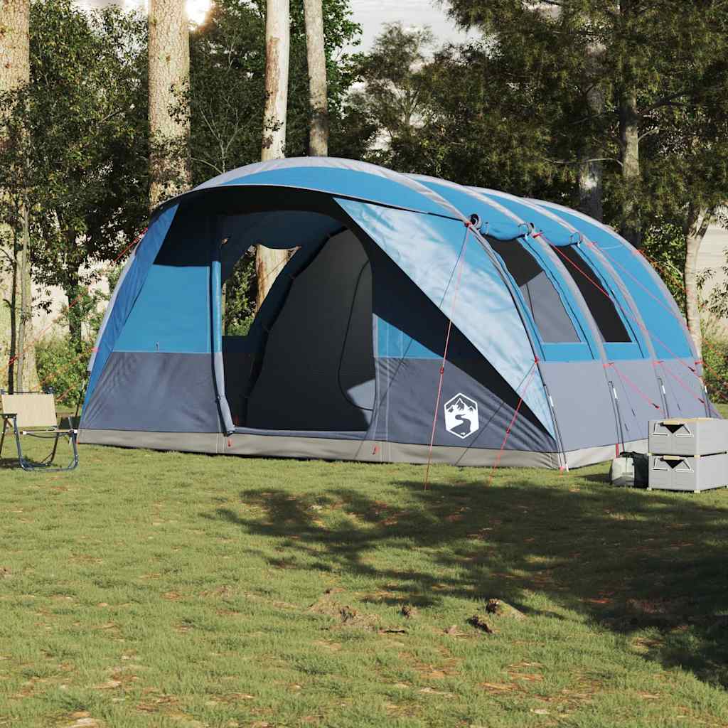 Tenda da Campeggio a Tunnel per 5 Persone Blu Impermeabile 4009423