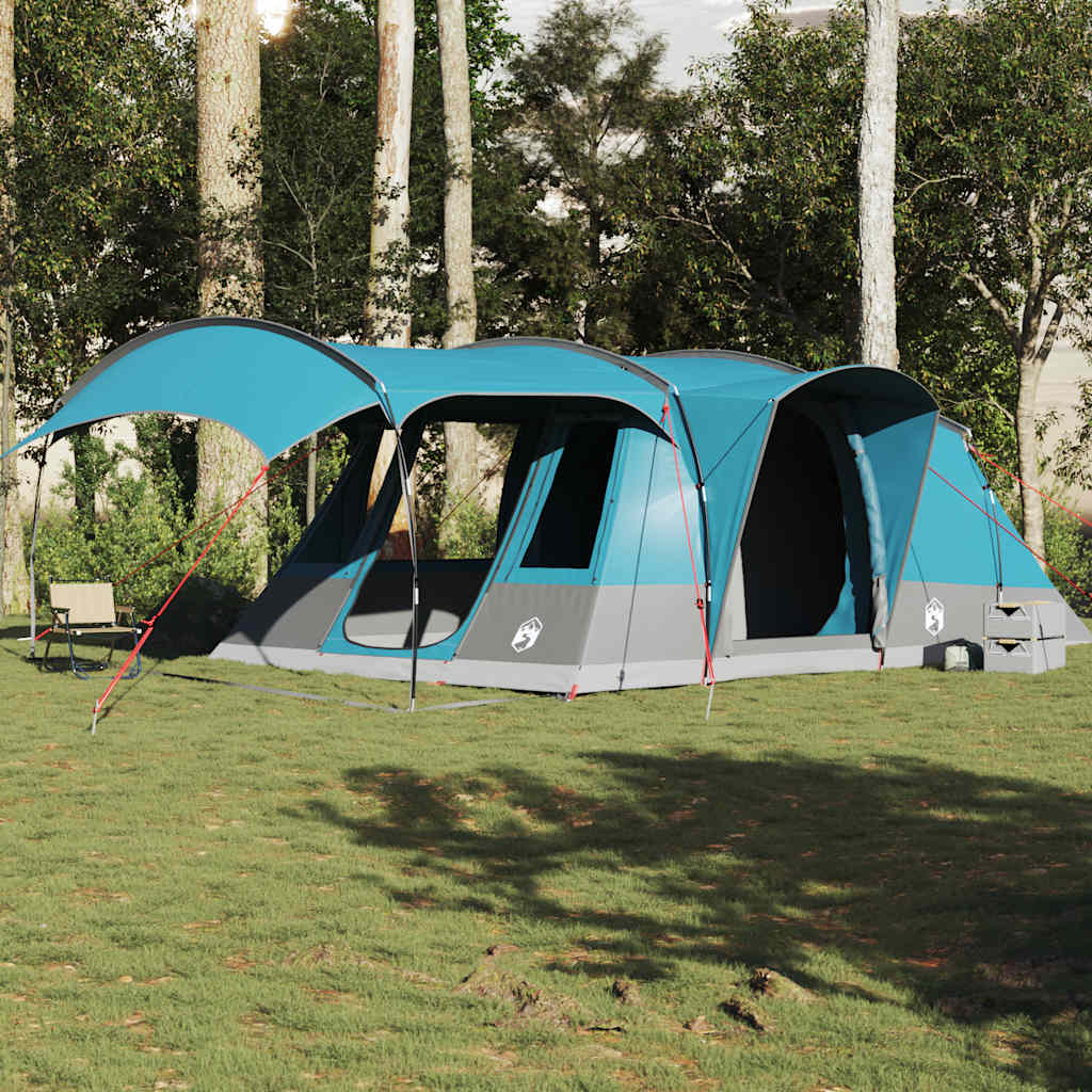 Tenda da Campeggio a Tunnel per 5 Persone Blu Impermeabile 4009426