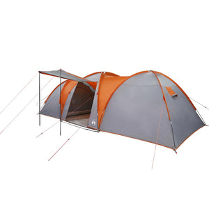 Tenda da Campeggio a Cupola 8 Persone Grigio e Arancione 4009430