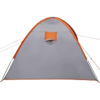 vidaXL Tenda da Campeggio a Cupola 8 Persone Grigio e Arancione