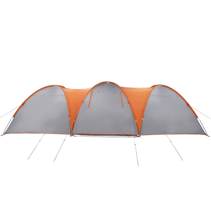 vidaXL Tenda da Campeggio a Cupola 8 Persone Grigio e Arancione