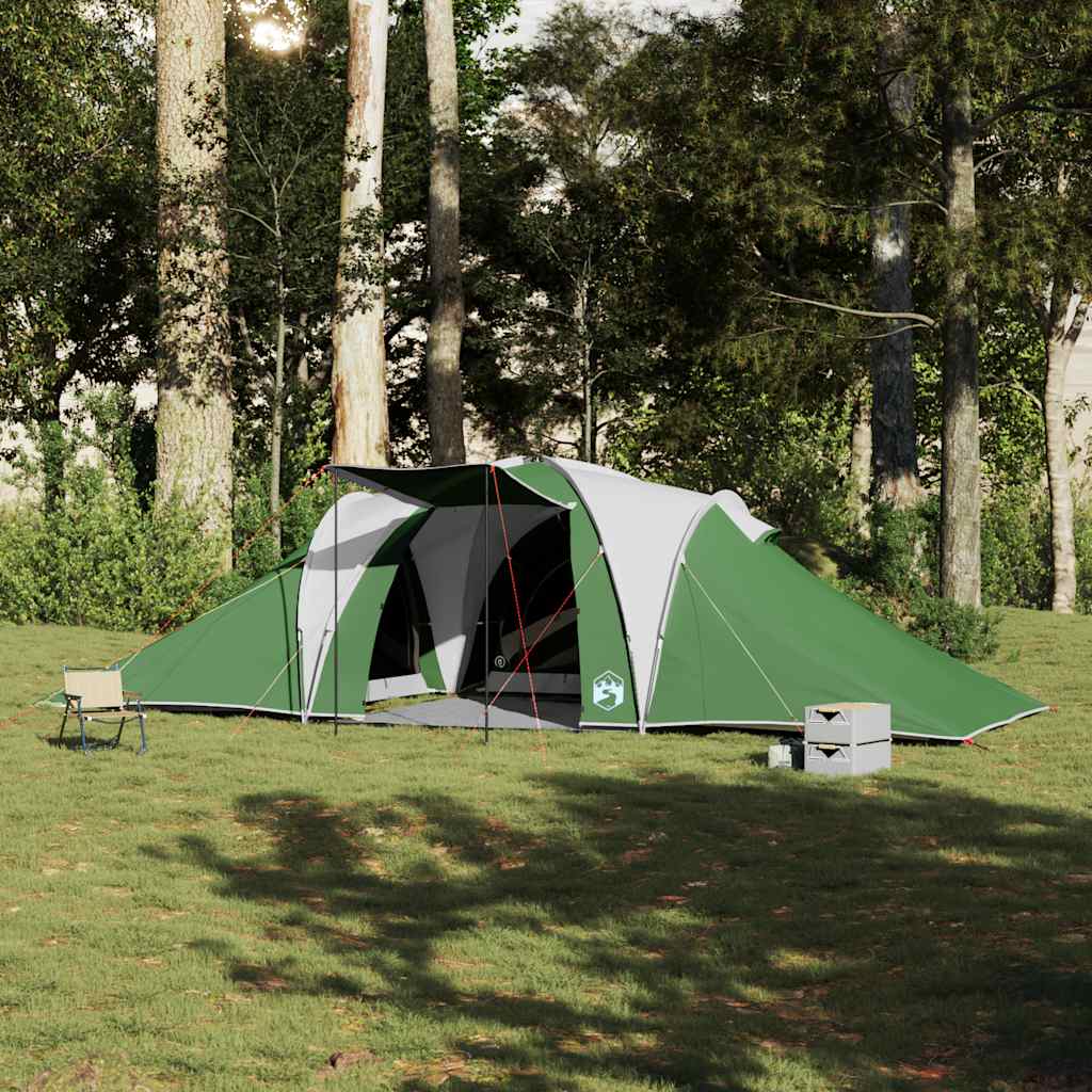 vidaXL Tenda da Campeggio a Cupola per 6 Persone Verde Impermeabile