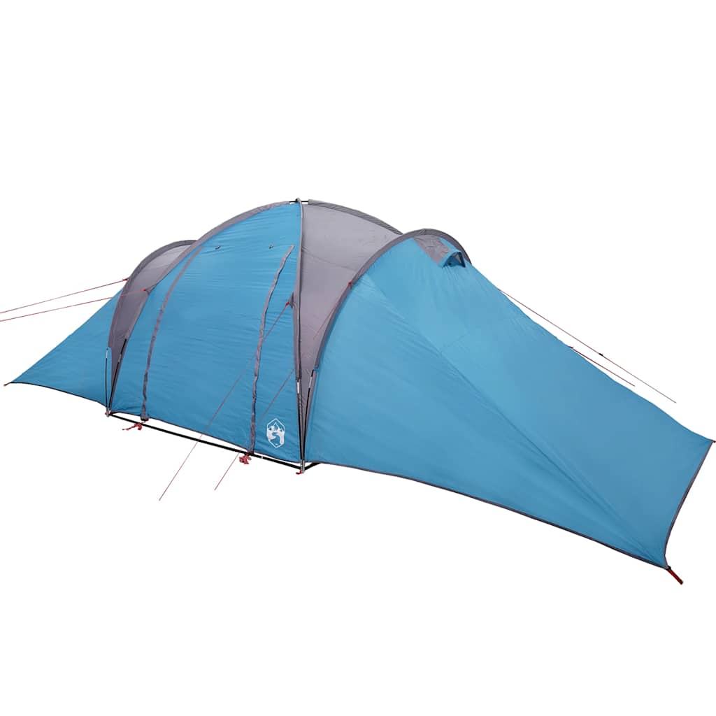 vidaXL Tenda da Campeggio a Cupola per 4 Persone Blu Impermeabile