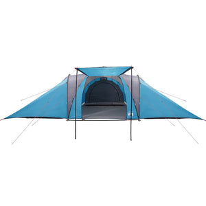 vidaXL Tenda da Campeggio a Cupola per 4 Persone Blu Impermeabile
