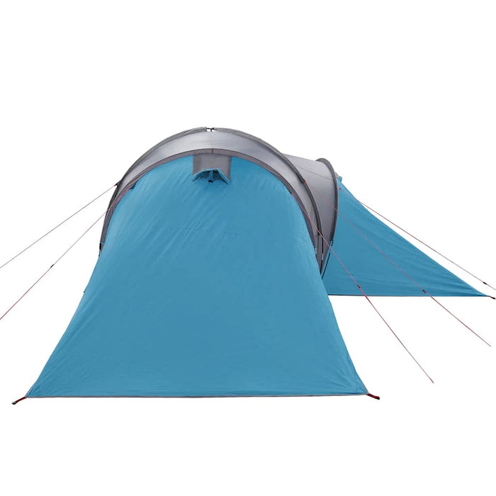 vidaXL Tenda da Campeggio a Cupola per 4 Persone Blu Impermeabile