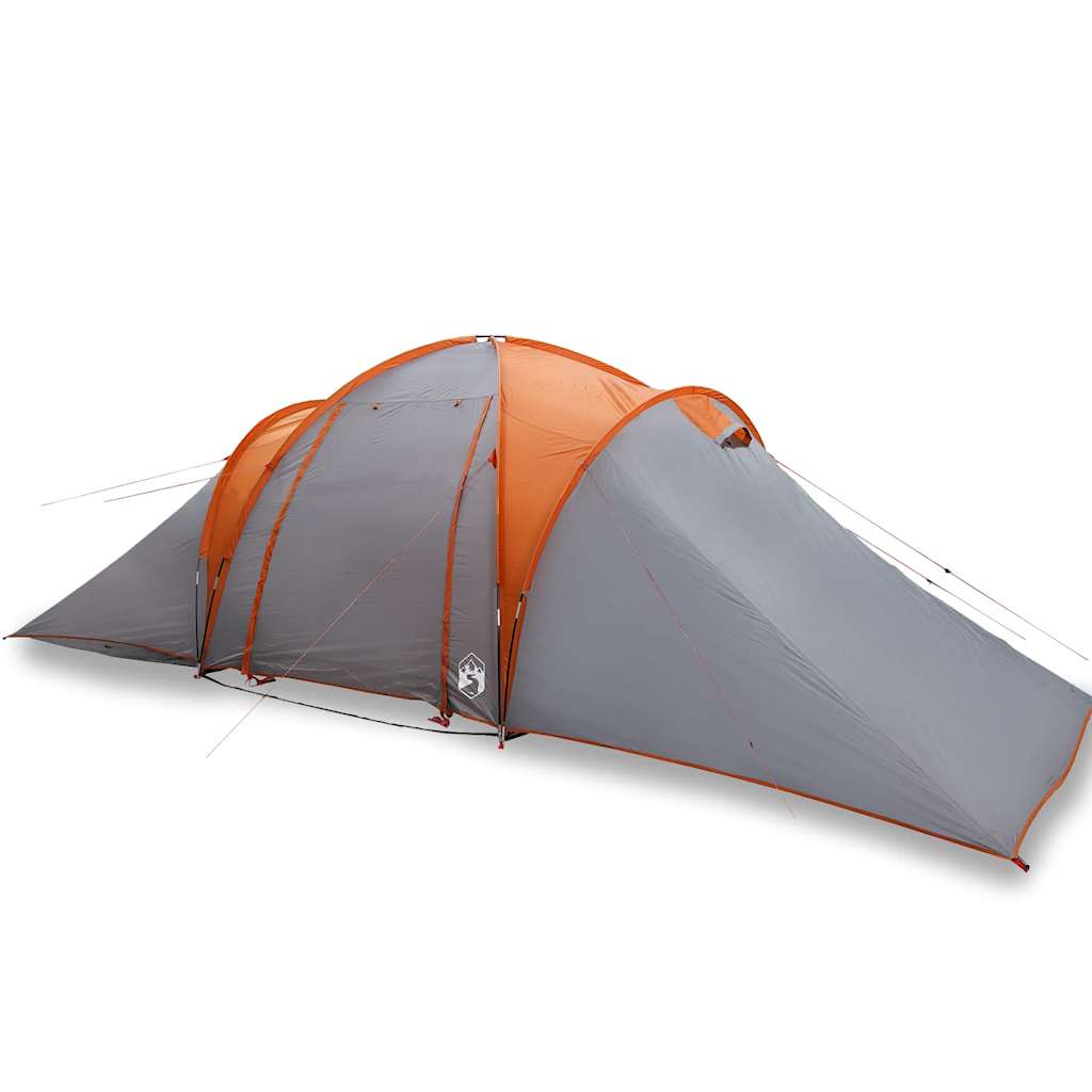 vidaXL Tenda da Campeggio a Cupola 6 Persone Grigio e Arancione
