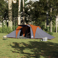 vidaXL Tenda da Campeggio a Cupola 6 Persone Grigio e Arancione