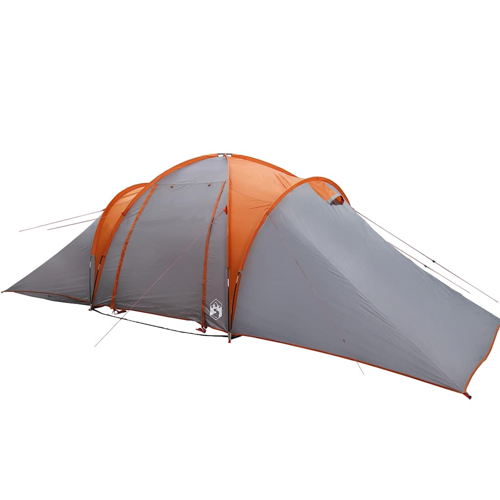 vidaXL Tenda da Campeggio a Cupola 6 Persone Grigio e Arancione