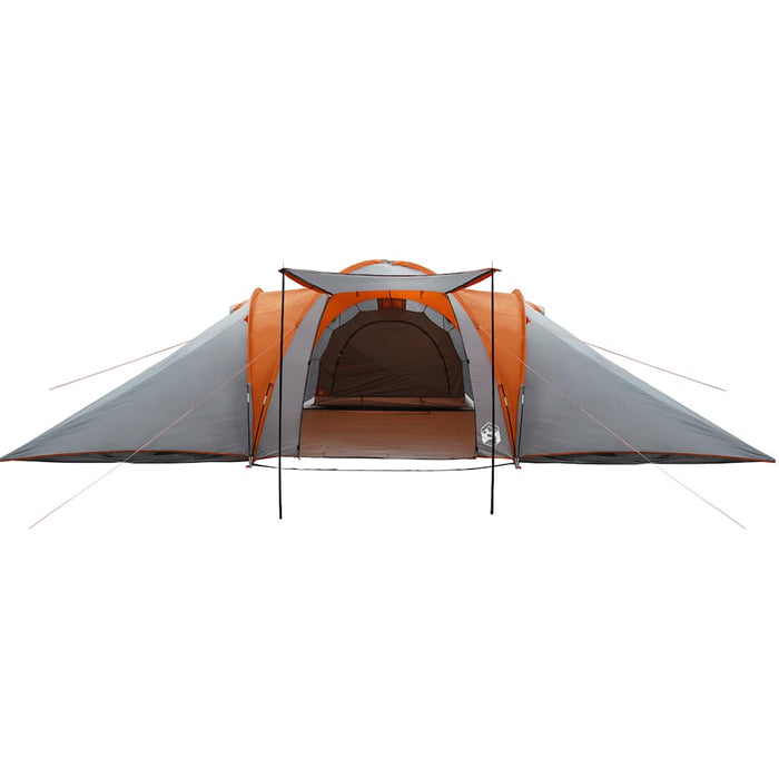 vidaXL Tenda da Campeggio a Cupola 6 Persone Grigio e Arancione