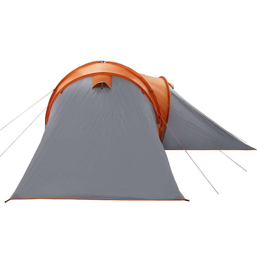 vidaXL Tenda da Campeggio a Cupola 6 Persone Grigio e Arancione