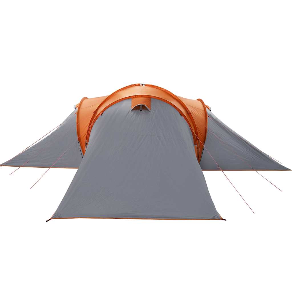 vidaXL Tenda da Campeggio a Cupola 6 Persone Grigio e Arancione