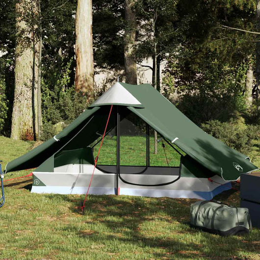 Tenda da Campeggio per 2 Persone Verde Impermeabile 4009434