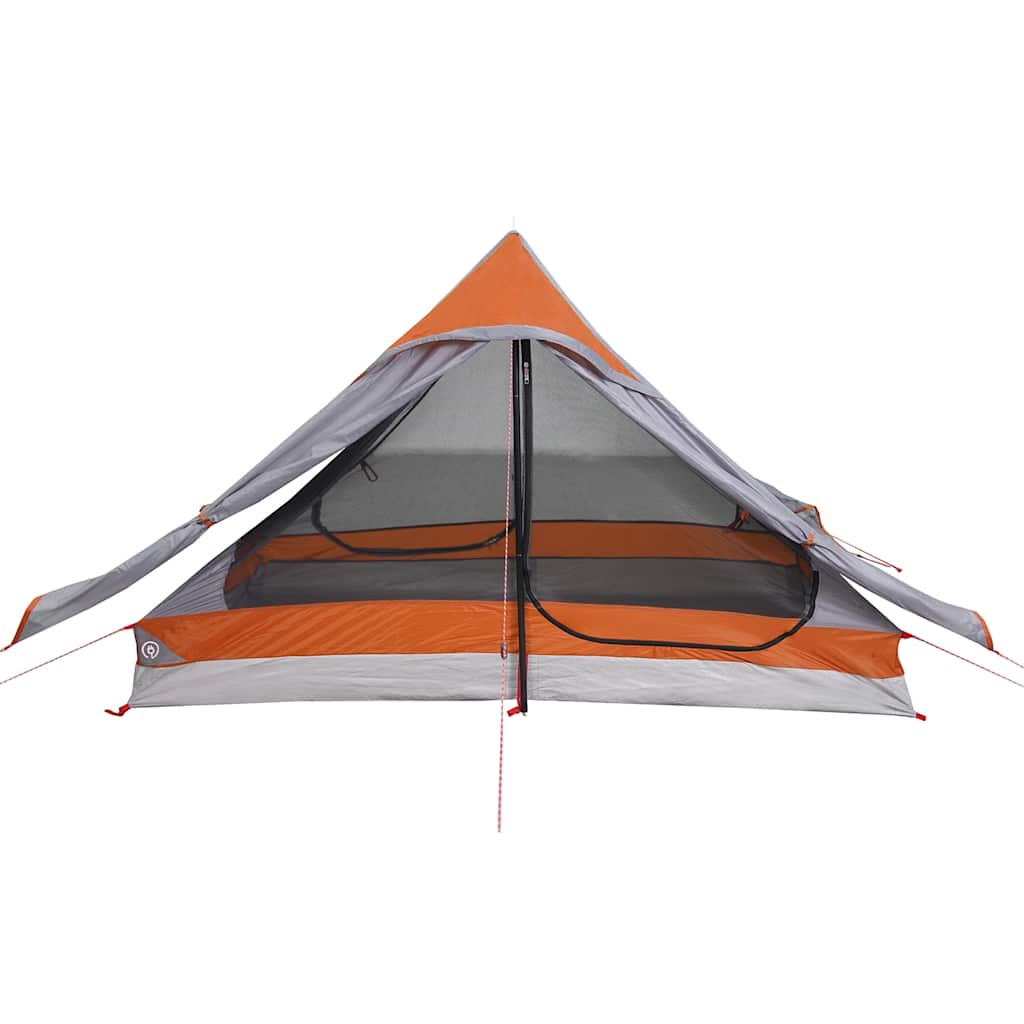 Tenda da Campeggio 2 Persone Grigio Impermeabile