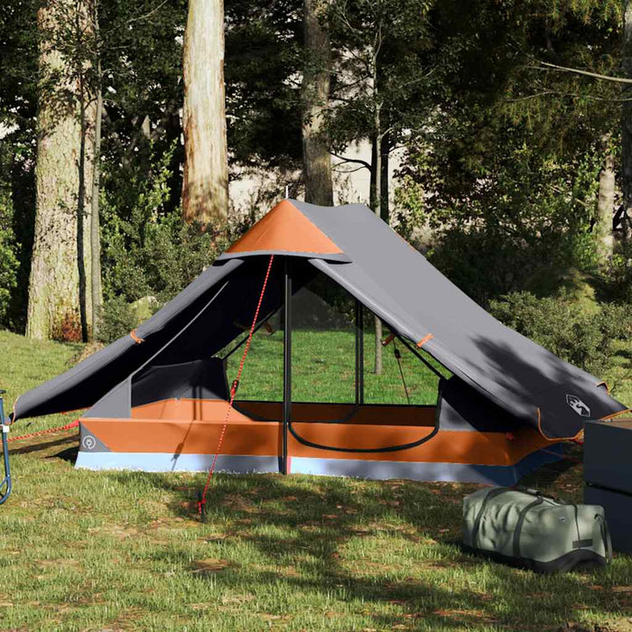 Tenda da Campeggio 2 Persone Grigio Impermeabile 4009436
