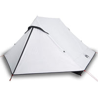 Tenda Campeggio 2 Persone Bianca Tessuto Oscurante Impermeabile