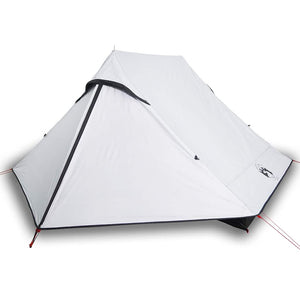 Tenda Campeggio 2 Persone Bianca Tessuto Oscurante Impermeabile
