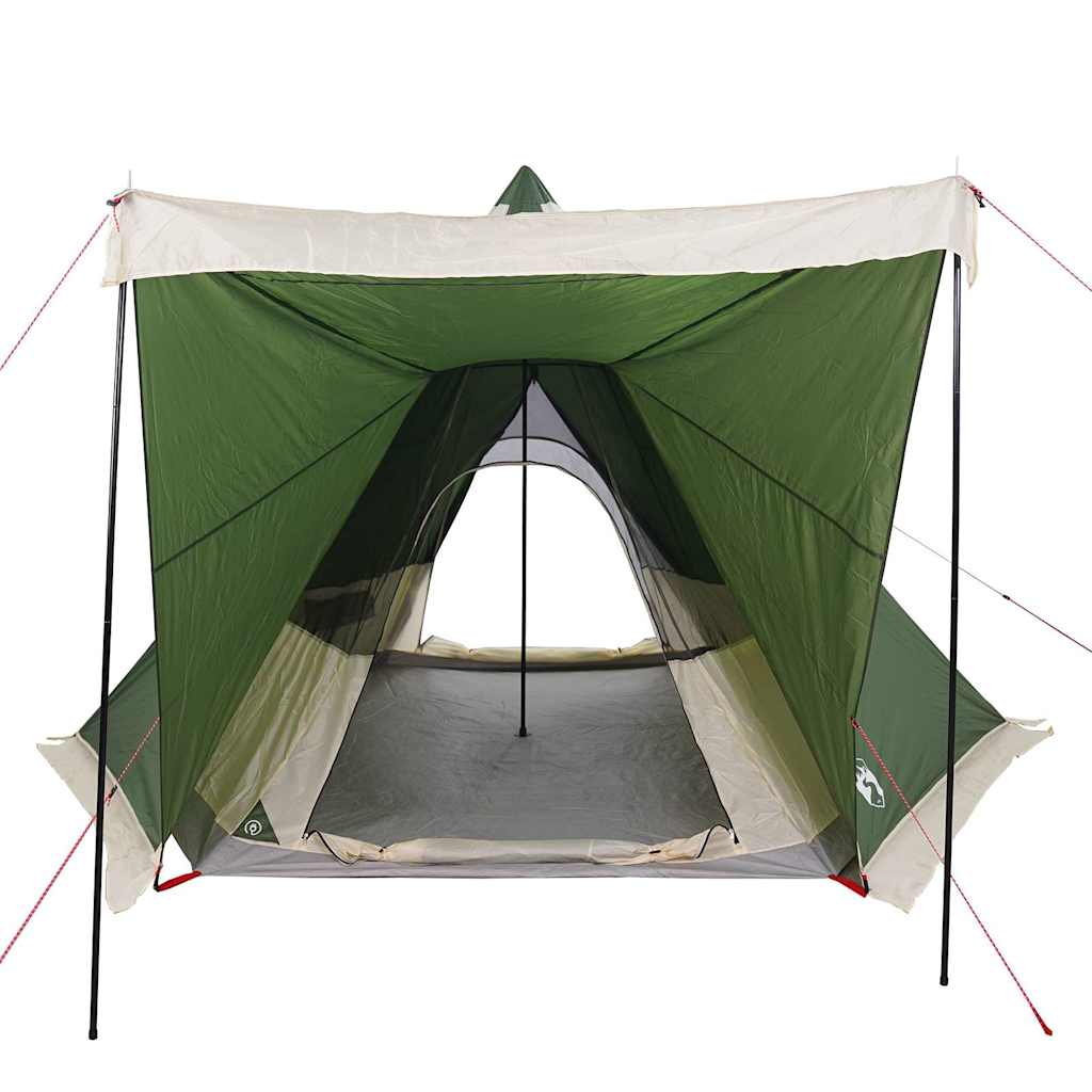 vidaXL Tenda Familiare Tipi per 6 Persone Verde Impermeabile