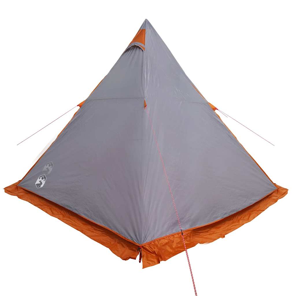 Tenda Familiare Tipi 6 Persone Grigia e Arancione Impermeabile 4009440