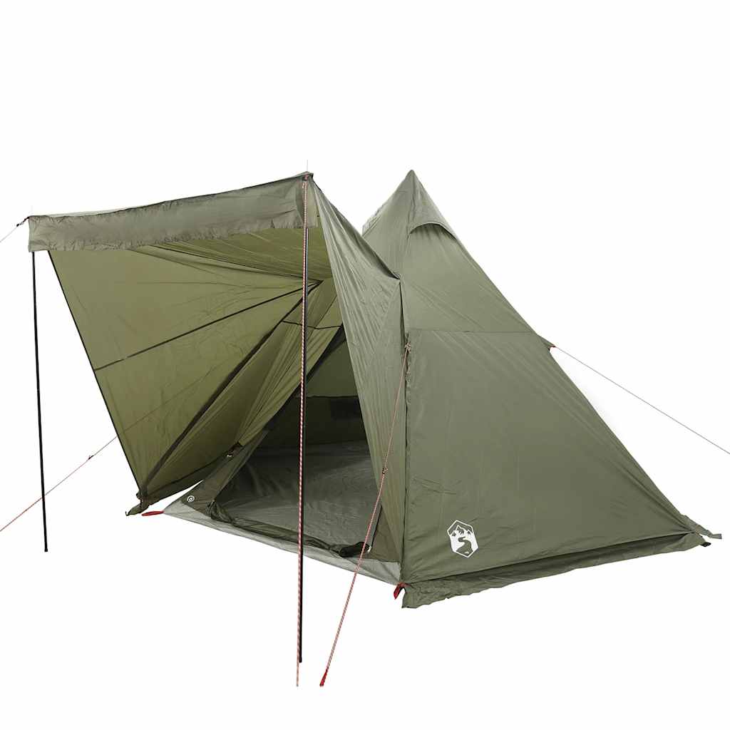 Tenda Familiare Tipi per 6 Persone Verde Oliva Impermeabile