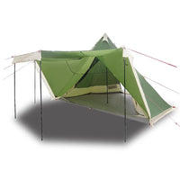 vidaXL Tenda Familiare Tipi per 8 Persone Verde Impermeabile