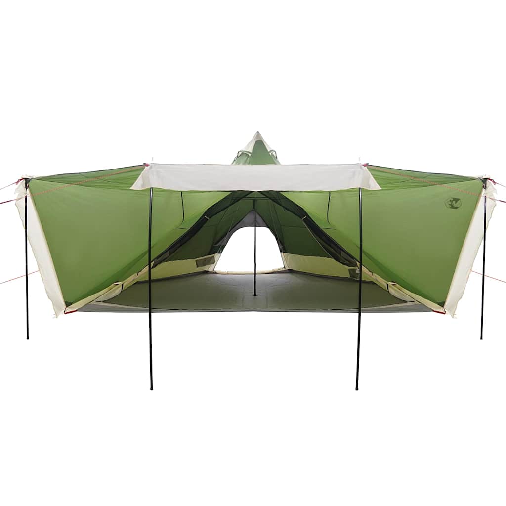 vidaXL Tenda Familiare Tipi per 8 Persone Verde Impermeabile