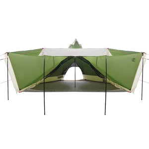 vidaXL Tenda Familiare Tipi per 8 Persone Verde Impermeabile