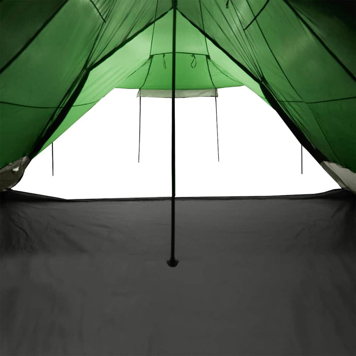vidaXL Tenda Familiare Tipi per 8 Persone Verde Impermeabile