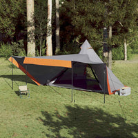 Tenda Familiare Tipi 8 Persone Grigia e Arancione Impermeabile 4009447