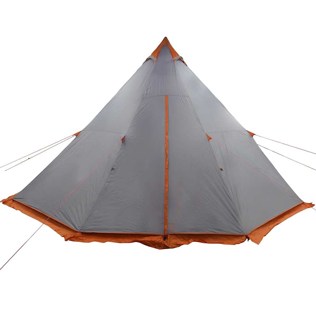 Tenda Familiare Tipi 8 Persone Grigia e Arancione Impermeabile 4009447
