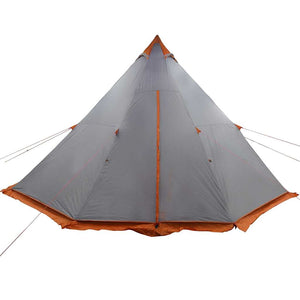 Tenda Familiare Tipi 8 Persone Grigia e Arancione Impermeabile 4009447