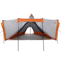 vidaXL Tenda Familiare Tipi 8 Persone Grigia e Arancione Impermeabile