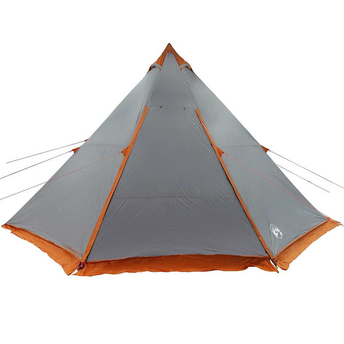 vidaXL Tenda Familiare Tipi 8 Persone Grigia e Arancione Impermeabile