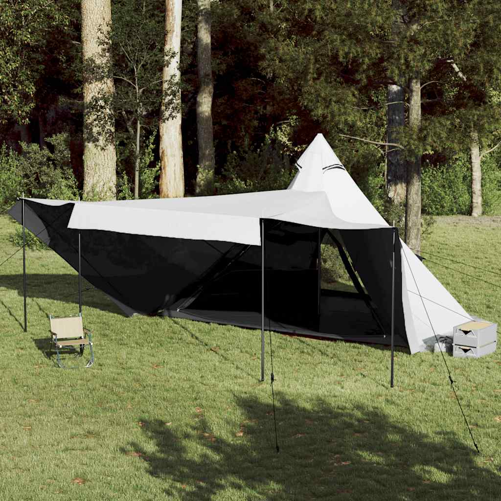 Tenda Familiare Tipi 8 Persone Bianca Tessuto Impermeabile 4009448