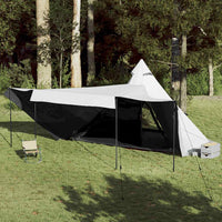 Tenda Familiare Tipi 8 Persone Bianca Tessuto Impermeabile 4009448