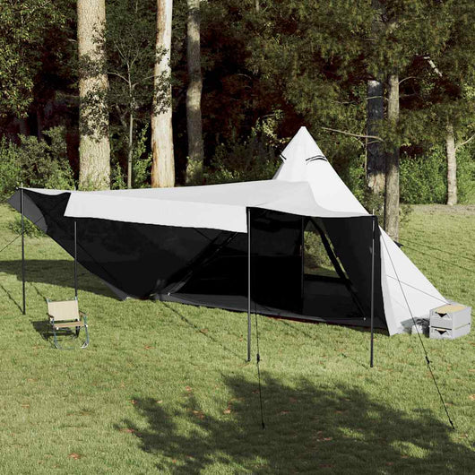 Tenda Familiare Tipi 8 Persone Bianca Tessuto Impermeabile 4009448