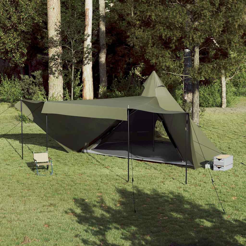 Tenda Familiare Tipi per 8 Persone Verde Oliva Impermeabile 4009449