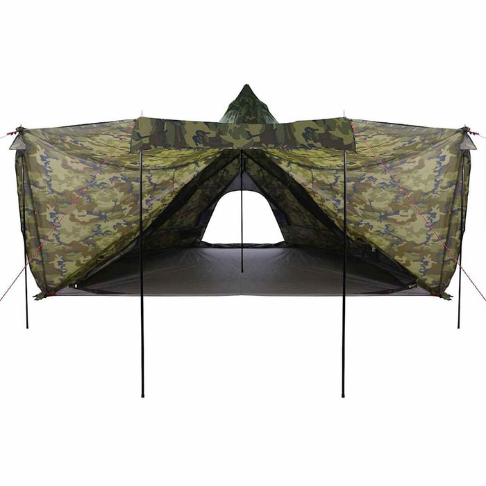 vidaXL Tenda Familiare Tipi per 8 Persone Mimetica Impermeabile