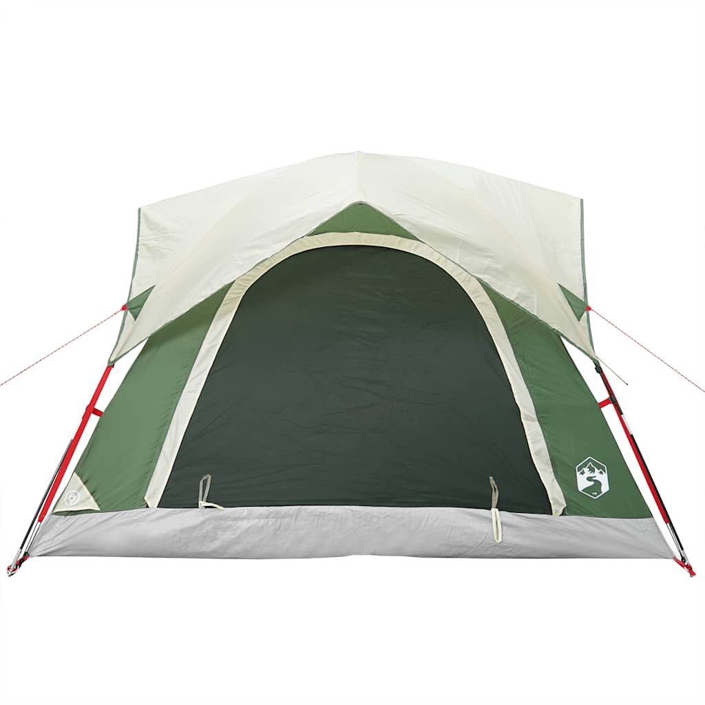 vidaXL Tenda da Campeggio a Cabina per 4 Persone Verde Impermeabile
