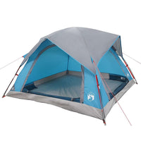 Tenda da Campeggio a Cabina per 4 Persone Blu Impermeabile 4009453