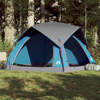 Tenda da Campeggio a Cabina per 4 Persone Blu Impermeabile 4009453
